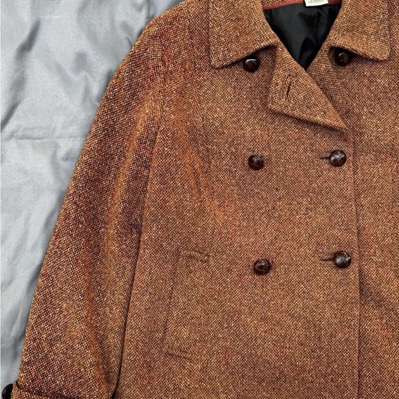 L.L. Bean Women's Chestnut Pea Coat Size L - Picture 4 of 5